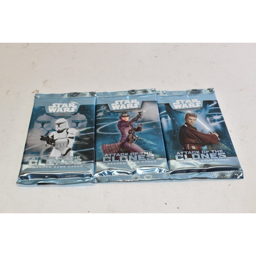 Star Wars Attack of the Clones Trading Card Game Packs (3) SEALED